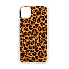 Leopard Skin Texture Macro, Brown Iphone 11 Tpu Uv Print Case by kyorashop23