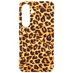 Leopard Skin Texture Macro, Brown Samsung Galaxy S24 6 2 Inch Black Tpu Uv Case by kyorashop23