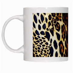 Leopard Skin Texture, Macro, Brown White Mug by kyorashop23