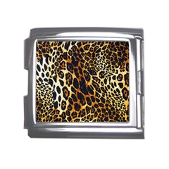 Leopard Skin Texture, Macro, Brown Mega Link Italian Charm (18mm) by kyorashop23