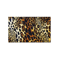 Leopard Skin Texture, Macro, Brown Sticker (rectangular) by kyorashop23