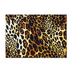 Leopard Skin Texture, Macro, Brown Sticker A4 (10 Pack) by kyorashop23