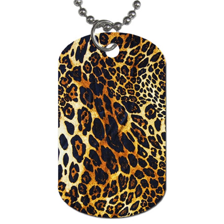 Leopard Skin Texture, Macro, Brown Dog Tag (One Side)