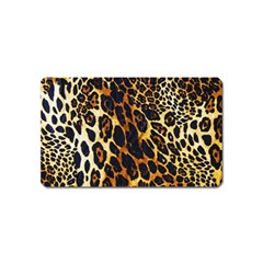 Leopard Skin Texture, Macro, Brown Magnet (name Card) by kyorashop23