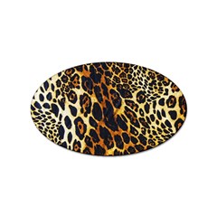 Leopard Skin Texture, Macro, Brown Sticker Oval (100 Pack) by kyorashop23