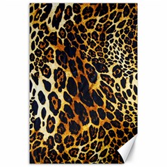 Leopard Skin Texture, Macro, Brown Canvas 24  X 36  by kyorashop23