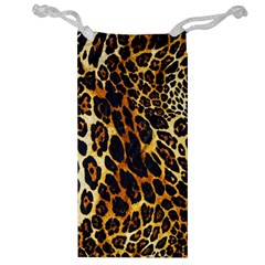 Leopard Skin Texture, Macro, Brown Jewelry Bag by kyorashop23