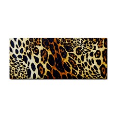 Leopard Skin Texture, Macro, Brown Hand Towel by kyorashop23