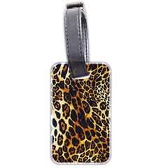 Leopard Skin Texture, Macro, Brown Luggage Tag (two Sides) by kyorashop23