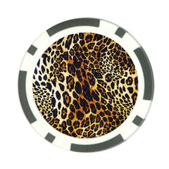 Leopard Skin Texture, Macro, Brown Poker Chip Card Guard (10 Pack) by kyorashop23