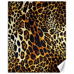 Leopard Skin Texture, Macro, Brown Canvas 11  X 14  by kyorashop23