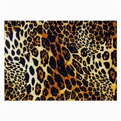 Leopard Skin Texture, Macro, Brown Large Glasses Cloth (2 Sides) by kyorashop23