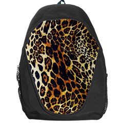 Leopard Skin Texture, Macro, Brown Backpack Bag by kyorashop23