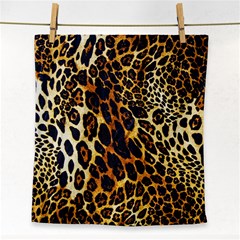 Leopard Skin Texture, Macro, Brown Face Towel by kyorashop23