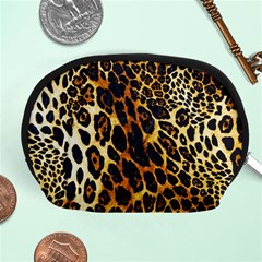 Leopard Skin Texture, Macro, Brown Accessory Pouch (medium) by kyorashop23