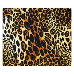 Leopard Skin Texture, Macro, Brown Two Sides Premium Plush Fleece Blanket (kids Size) by kyorashop23