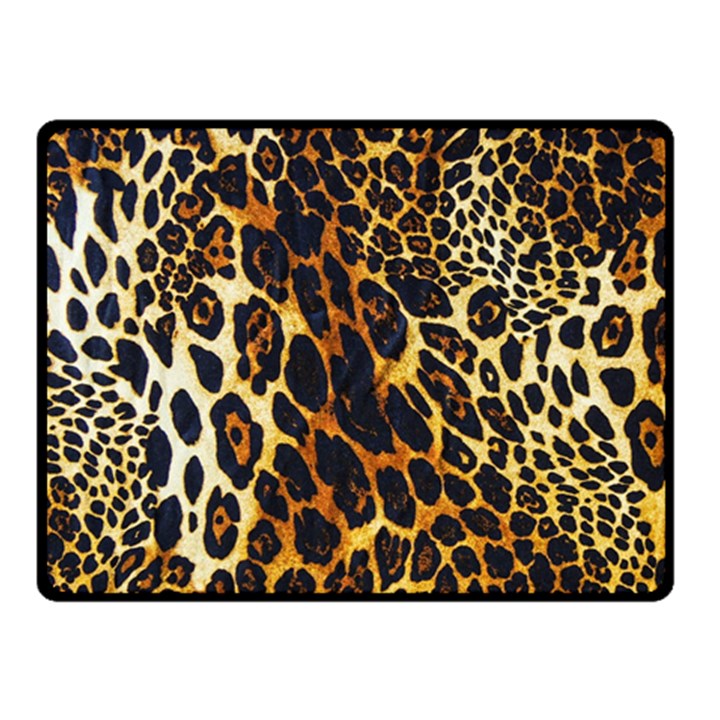 Leopard Skin Texture, Macro, Brown Two Sides Fleece Blanket (Small)