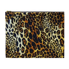 Leopard Skin Texture, Macro, Brown Cosmetic Bag (xl) by kyorashop23