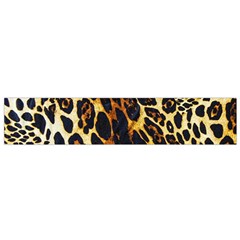 Leopard Skin Texture, Macro, Brown Small Premium Plush Fleece Scarf