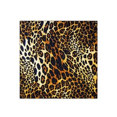 Leopard Skin Texture, Macro, Brown Satin Bandana Scarf 22  X 22  by kyorashop23