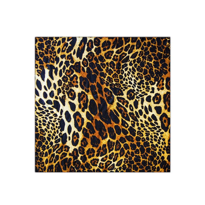 Leopard Skin Texture, Macro, Brown Satin Bandana Scarf 22  x 22 