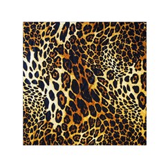 Leopard Skin Texture, Macro, Brown Square Satin Scarf (30  X 30 ) by kyorashop23