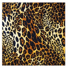 Leopard Skin Texture, Macro, Brown Square Satin Scarf (36  X 36 ) by kyorashop23