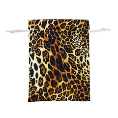 Leopard Skin Texture, Macro, Brown Lightweight Drawstring Pouch (l) by kyorashop23