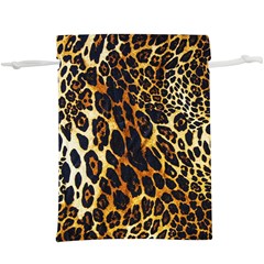 Leopard Skin Texture, Macro, Brown Lightweight Drawstring Pouch (xl) by kyorashop23