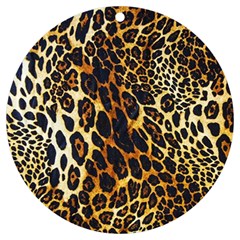 Leopard Skin Texture, Macro, Brown Uv Print Acrylic Ornament Round by kyorashop23