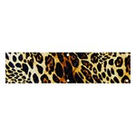 Leopard Skin Texture, Macro, Brown Banner and Sign 4  x 1  Front