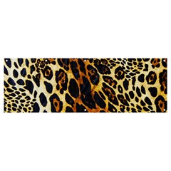 Leopard Skin Texture, Macro, Brown Banner And Sign 12  X 4  by kyorashop23