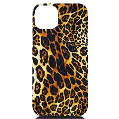 Leopard Skin Texture, Macro, Brown Iphone 14 Plus Black Uv Print Case by kyorashop23