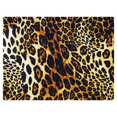 Leopard Skin Texture, Macro, Brown Two Sides Premium Plush Fleece Blanket (baby Size) by kyorashop23