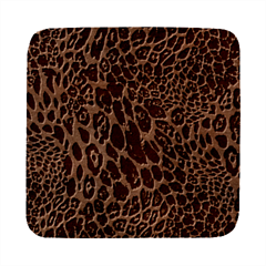 Leopard Skin Texture, Macro, Brown Square Wood Guitar Pick Holder Case And Picks Set by kyorashop23