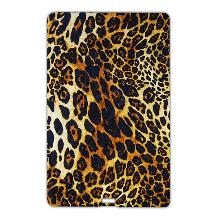 Leopard Skin Texture, Macro, Brown Name Card Style USB Flash Drive