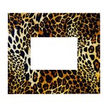 Leopard Skin Texture, Macro, Brown White Wall Photo Frame 5  x 7  Front