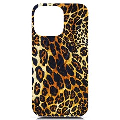 Leopard Skin Texture, Macro, Brown Iphone 14 Pro Max Black Uv Print Case by kyorashop23