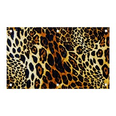 Leopard Skin Texture, Macro, Brown Banner And Sign 5  X 3  by kyorashop23