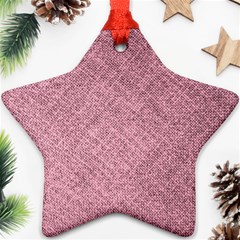 Pink Fabric Texture, Knitted Pink Texture, Ornament (star)