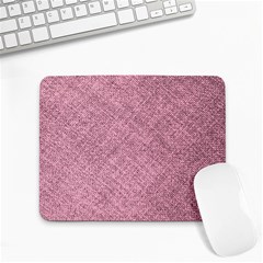 Pink Fabric Texture, Knitted Pink Texture, Small Mousepad by kyorashop23