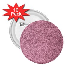 Pink Fabric Texture, Knitted Pink Texture, 2 25  Buttons (10 Pack)  by kyorashop23