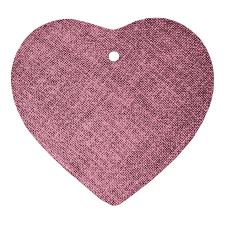 Pink Fabric Texture, Knitted Pink Texture, Ornament (Heart)