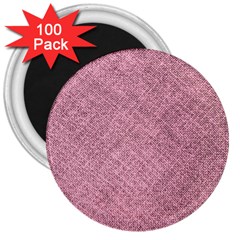 Pink Fabric Texture, Knitted Pink Texture, 3  Magnets (100 Pack) by kyorashop23