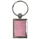 Pink Fabric Texture, Knitted Pink Texture, Key Chain (Rectangle) Front