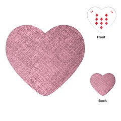 Pink Fabric Texture, Knitted Pink Texture, Playing Cards Single Design (heart)