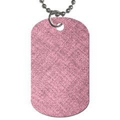 Pink Fabric Texture, Knitted Pink Texture, Dog Tag (one Side) by kyorashop23