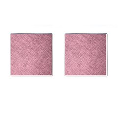 Pink Fabric Texture, Knitted Pink Texture, Cufflinks (square)