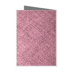 Pink Fabric Texture, Knitted Pink Texture, Mini Greeting Cards (pkg Of 8)