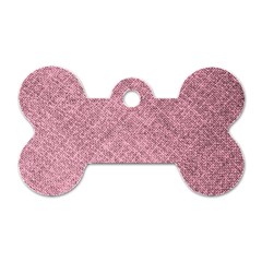 Pink Fabric Texture, Knitted Pink Texture, Dog Tag Bone (two Sides) by kyorashop23